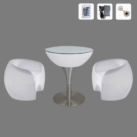 Комплект светящейся мебели Стол+2 стула V11 Комплект светящейся мебели Стол+2 стула V11