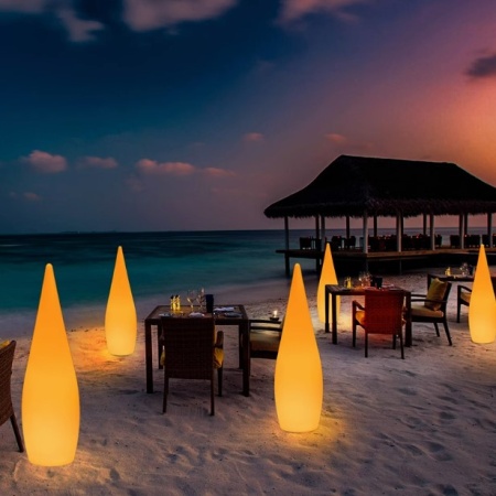 Светильник Капля 24х80 питание от АКБ, RGB